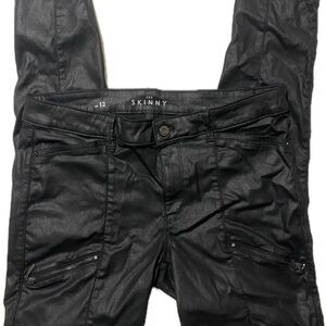 The Skinny Faux Leather Skinny Pants - Black